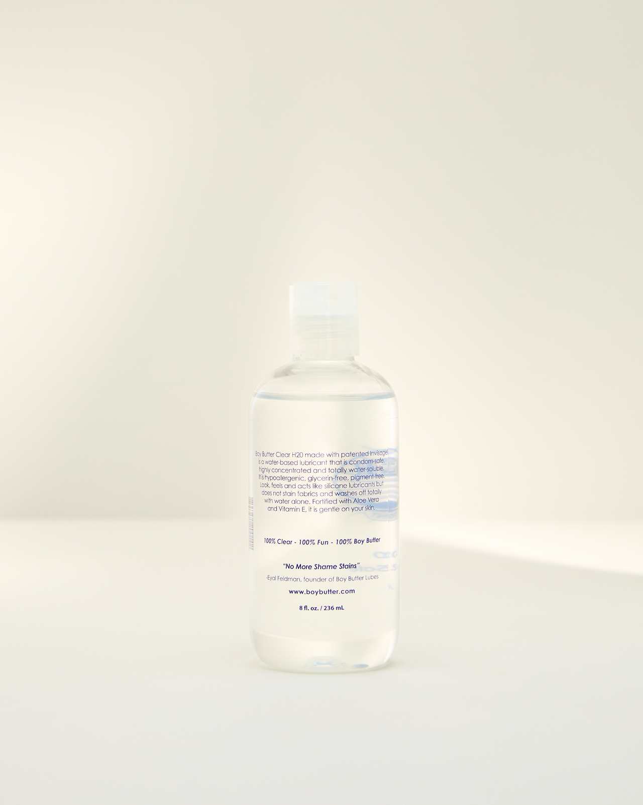 Boy Butter Clear 8oz: Water-Based, Non-Staining Lube Boy Butter Clear 8oz: Water-Based, Non-Staining Lube